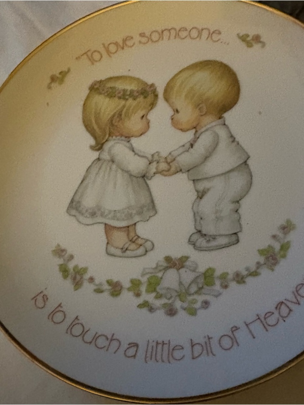 Gorham White and Gold Collectible Plate Backstamp